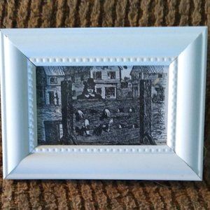Vintage Black & White Image An Unhappy Pilgrim in a Pillory